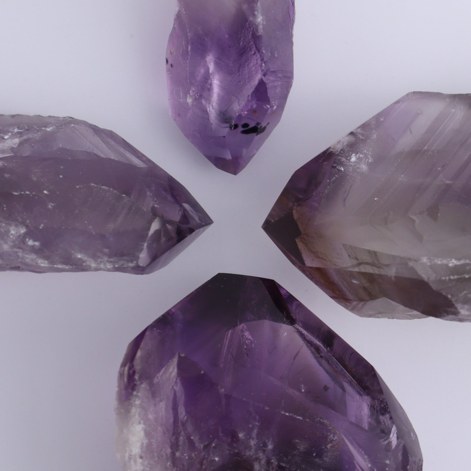 Amethyst Polished Tips Set of 4 - Expert Wholesale and Supplier of Wholesale Crystals & Bulk Gemstones, ["Amethyst","Polished Tip"]
