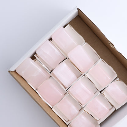 Pink Mangano Calcite Rectangles Set of 12