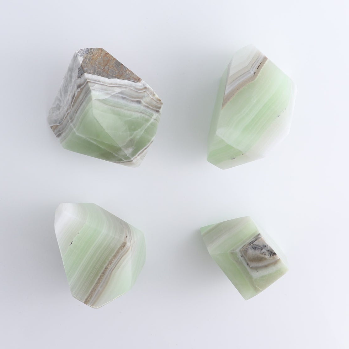 Green Calcite Freeforms Set 4