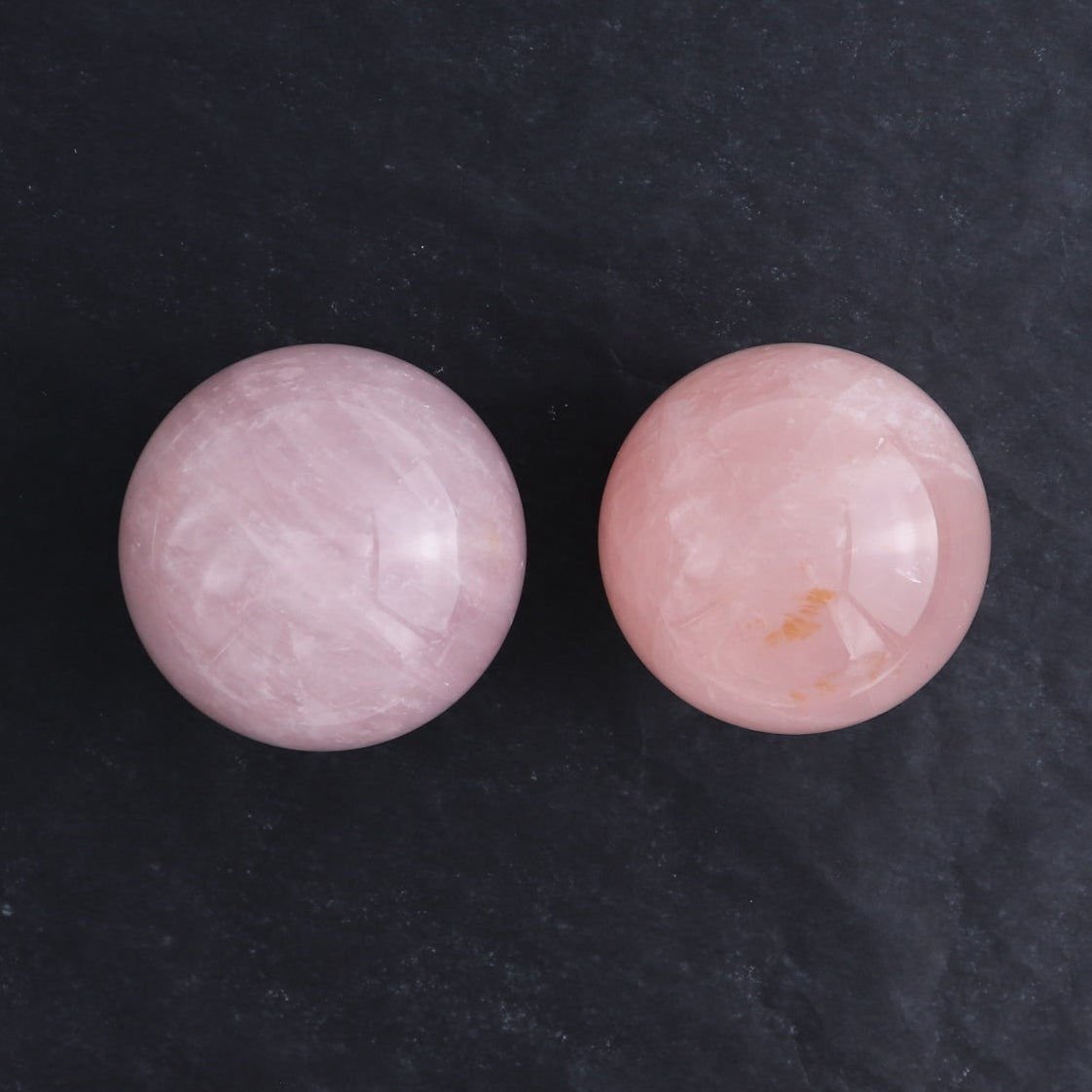 Rose Quartz Spheres Set of 5