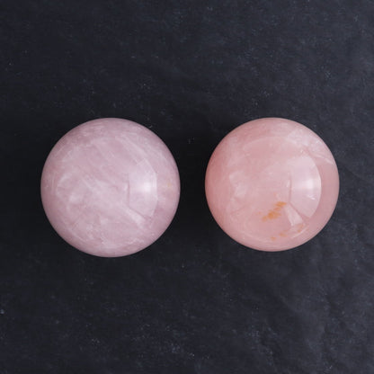 Rose Quartz Spheres Set of 5