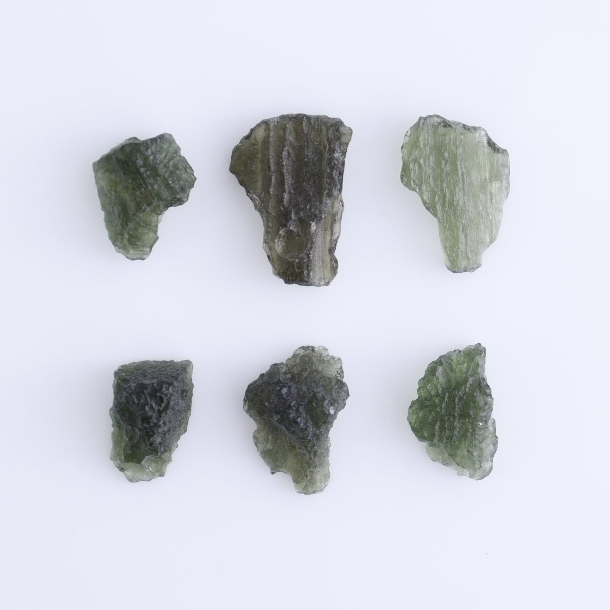 Moldavite Pieces Set of 6 - Expert Wholesale and Supplier of Wholesale Crystals & Bulk Gemstones, ["Czech Republic","Moldavite","Pieces"]