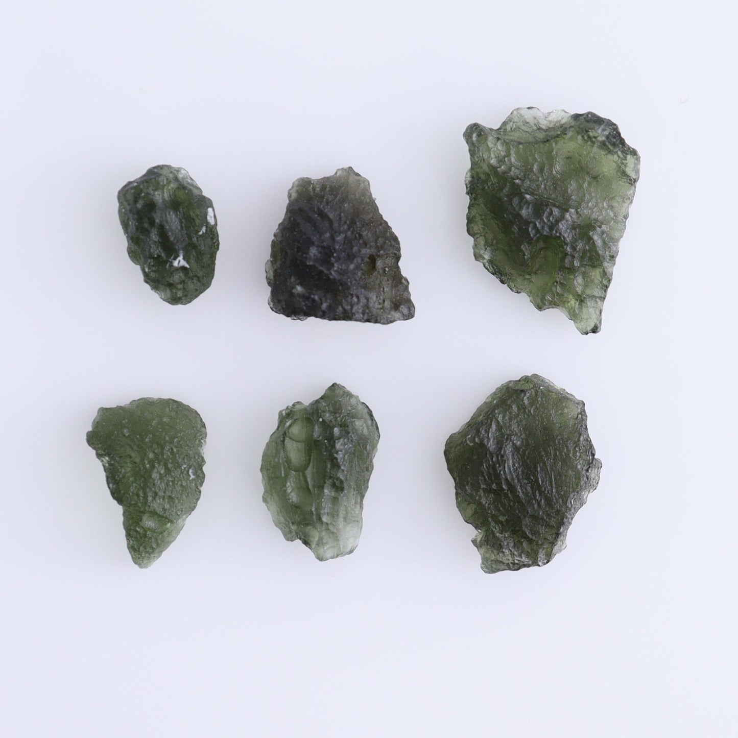 Moldavite Pieces Set of 6 - Expert Wholesale and Supplier of Wholesale Crystals & Bulk Gemstones, ["Czech Republic","Moldavite","Pieces"]