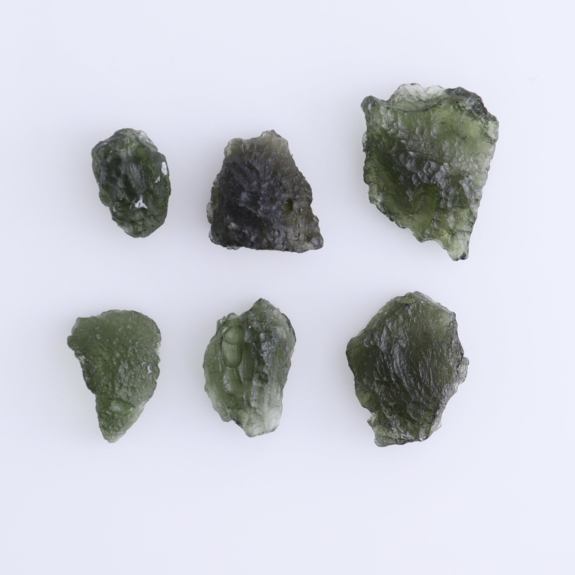 Moldavite Pieces Set of 6 - Expert Wholesale and Supplier of Wholesale Crystals & Bulk Gemstones, ["Czech Republic","Moldavite","Pieces"]