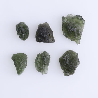 Moldavite Pieces Set of 6 - Expert Wholesale and Supplier of Wholesale Crystals & Bulk Gemstones, ["Czech Republic","Moldavite","Pieces"]