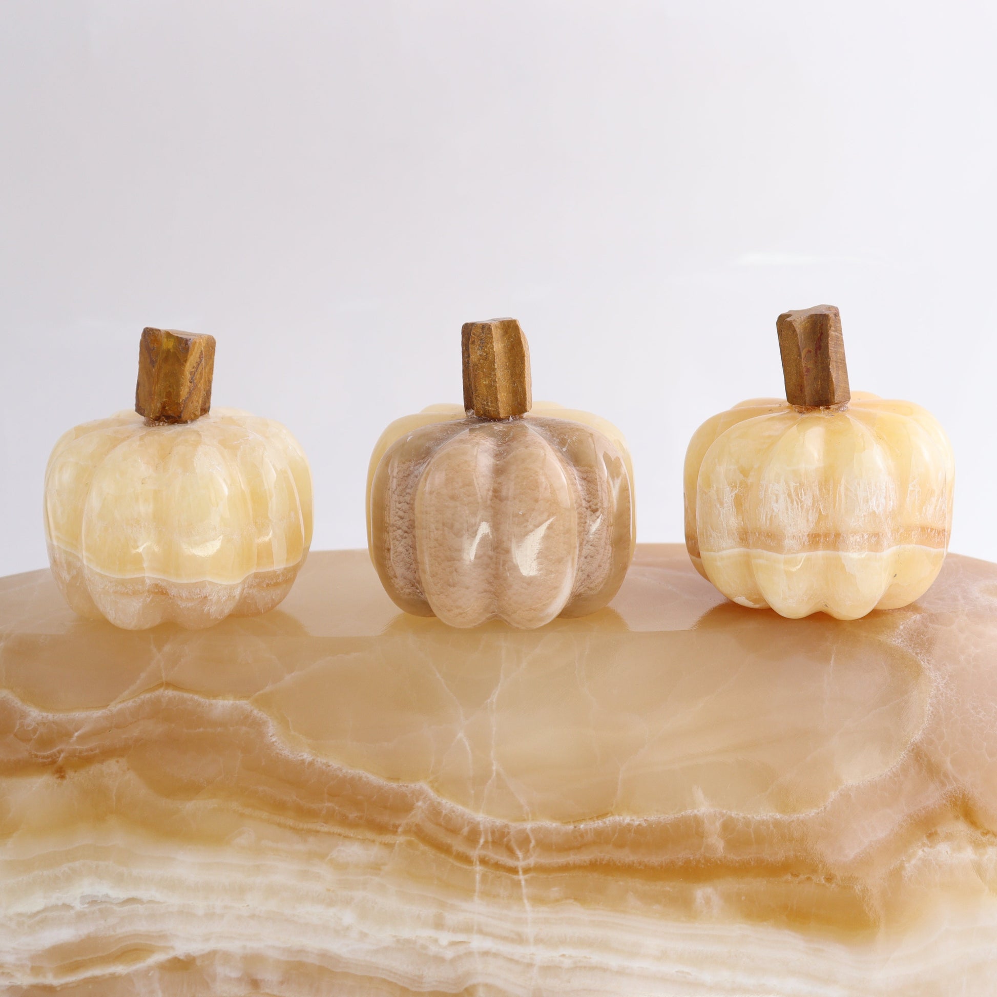 Mixed Onyx Pumpkins Set of 6 - Expert Wholesale and Supplier of Wholesale Crystals & Bulk Gemstones, ["Mexico","onyx","Pumpkin"]