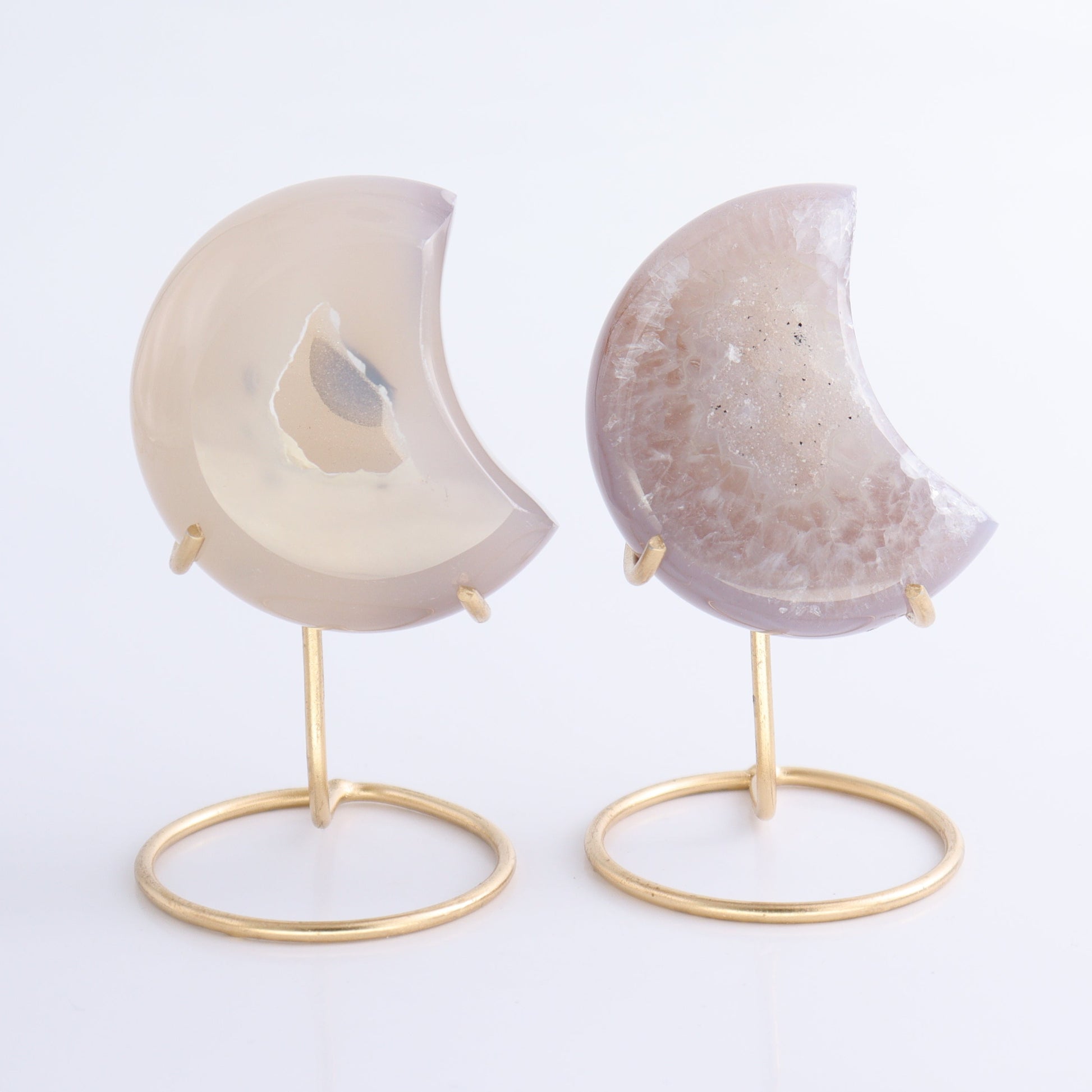 Agate Moons with Stand Set of 8 - Expert Wholesale and Supplier of Wholesale Crystals & Bulk Gemstones, ["Agate","Brazil","moons"]