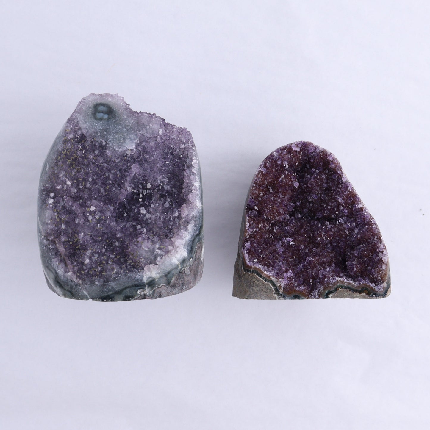 Uruguay Amethyst Cut Base Set of 7 - Expert Wholesale and Supplier of Wholesale Crystals & Bulk Gemstones, ["Amethyst","Cut Base","Uruguay"]
