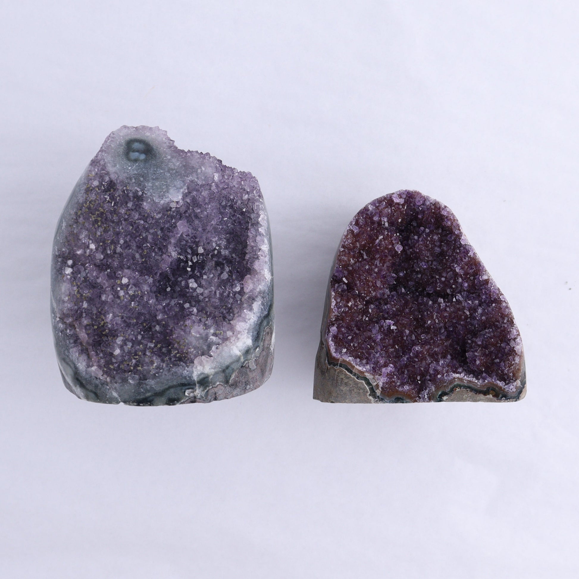 Uruguay Amethyst Cut Base Set of 7 - Expert Wholesale and Supplier of Wholesale Crystals & Bulk Gemstones, ["Amethyst","Cut Base","Uruguay"]