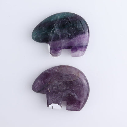 Fluorite Bears set of 6
