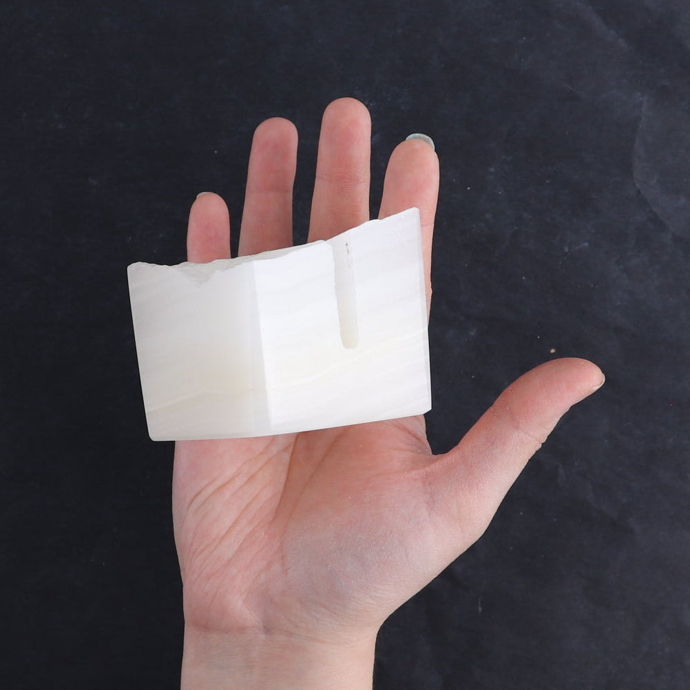 One Card Holder Mexican Onyx/Calcite White