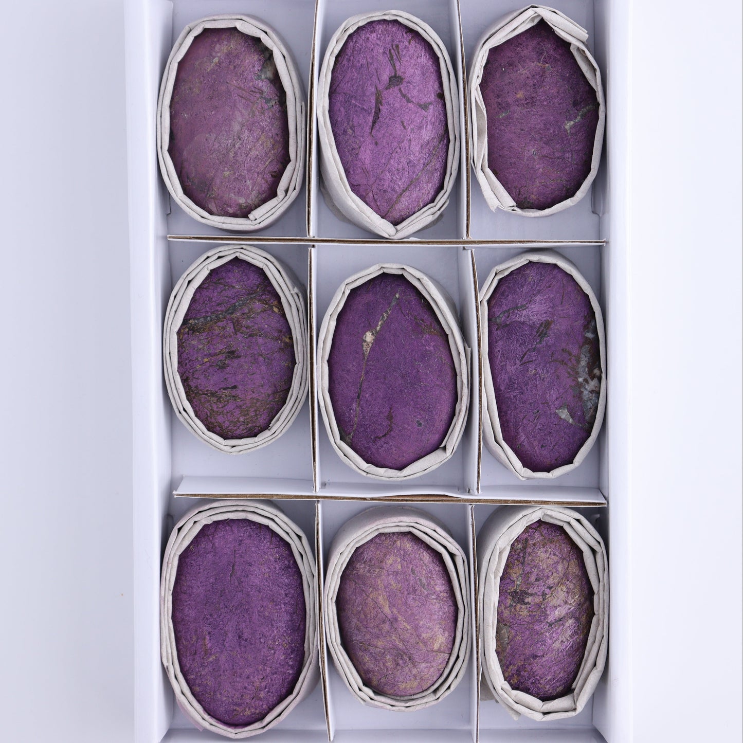 Purpurite Velvet Palm Stones Set of 9