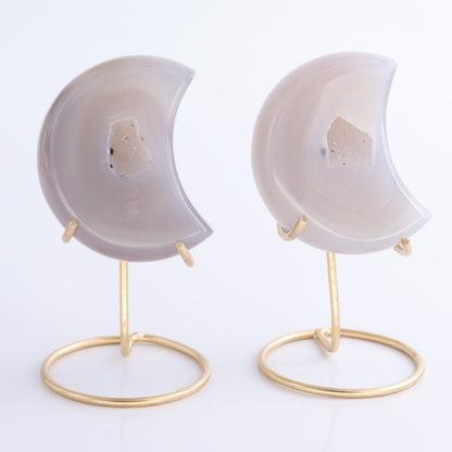 Agate Moons with Stand Set of 8 - Expert Wholesale and Supplier of Wholesale Crystals & Bulk Gemstones, ["Agate","Brazil","moons"]