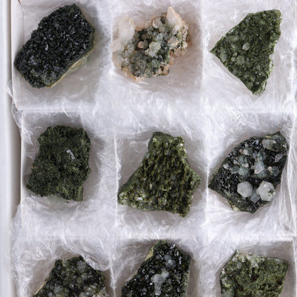 Epidote Set of 9 - Expert Wholesale and Supplier of Wholesale Crystals & Bulk Gemstones, ["epidote","flat","Flats"]