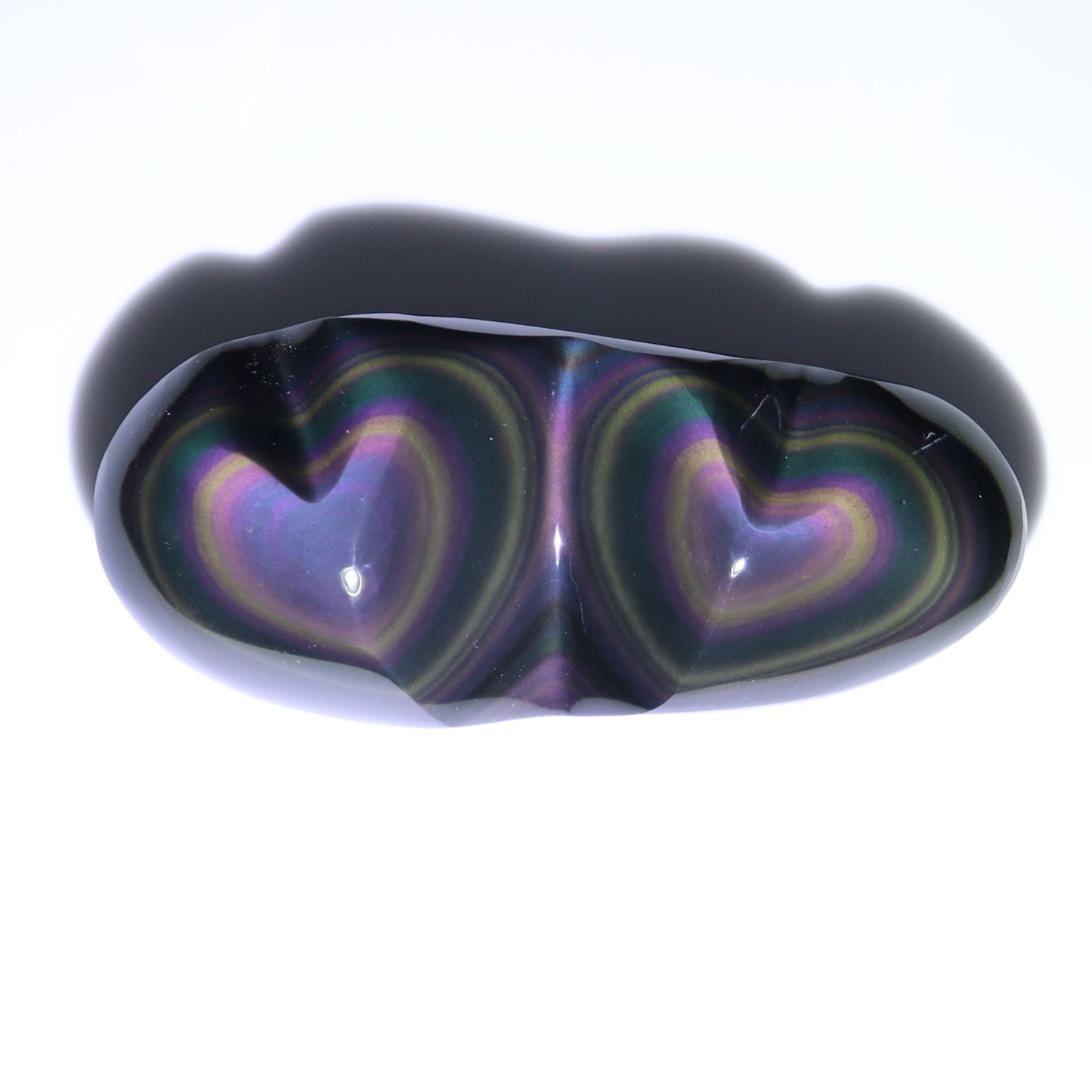 Rainbow Obsidian Heart Pairs Set of 8 - Expert Wholesale and Supplier of Wholesale Crystals & Bulk Gemstones, ["Hearts","Mexico","Rainbow Obsidian"]