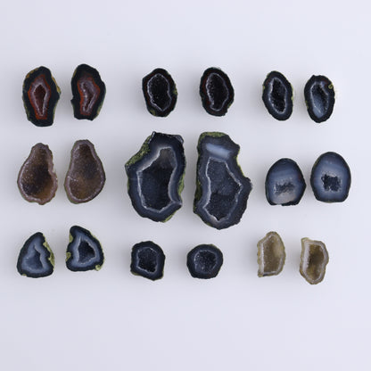Tabasco Geode Pairs Set of 9 - Expert Wholesale and Supplier of Wholesale Crystals & Bulk Gemstones, ["Tabasco Geode"]
