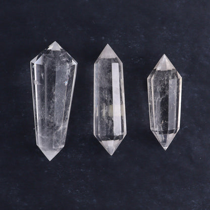Quartz Faceted Double Points Set of 12 - Expert Wholesale and Supplier of Wholesale Crystals & Bulk Gemstones, ["Brazil","Clear Quartz","close_50","Mixed Carvings","Quartz"]