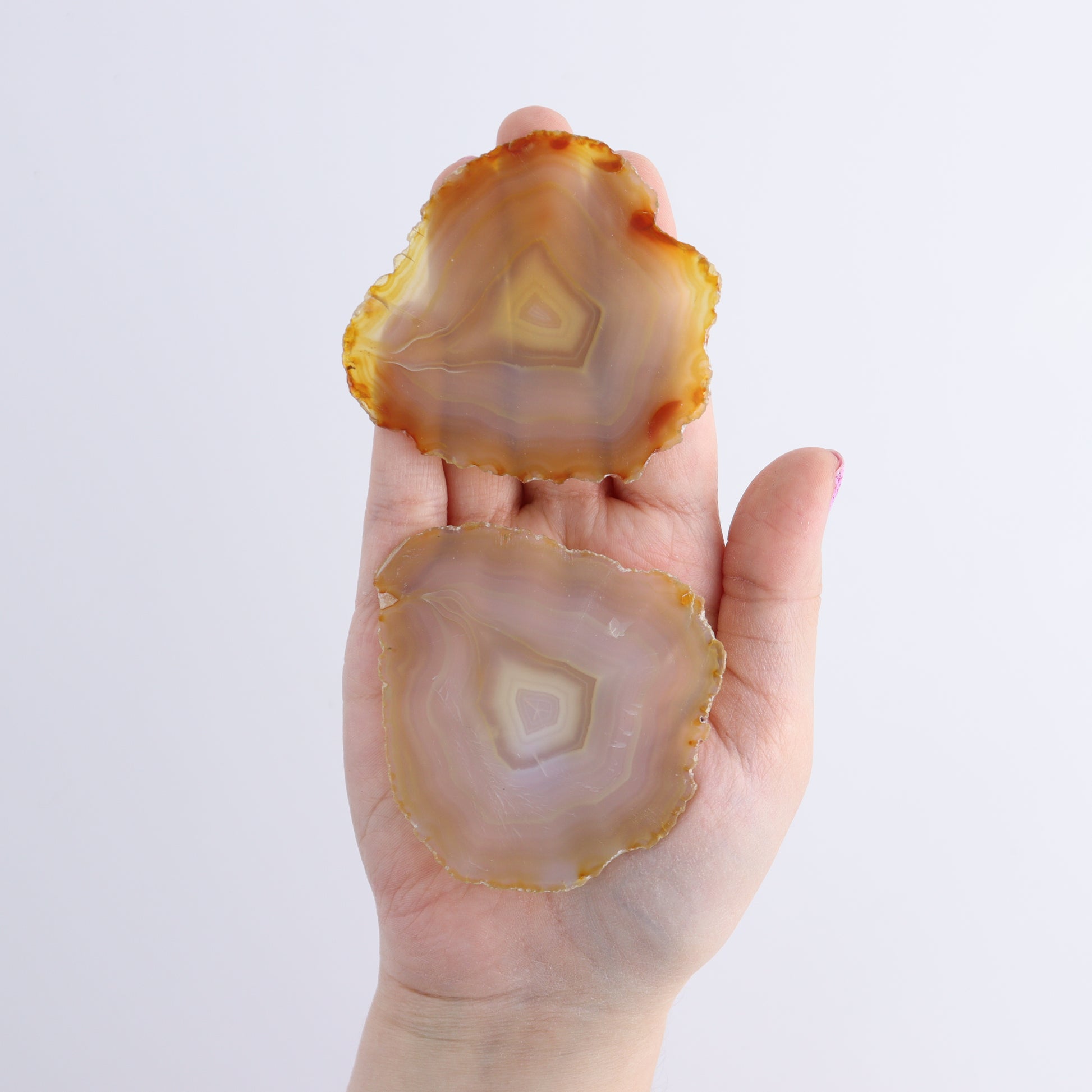 Iris Agate Slices Set of 6 - Expert Wholesale and Supplier of Wholesale Crystals & Bulk Gemstones, ["Agate","Iris Agate","Slices and Slabs"]