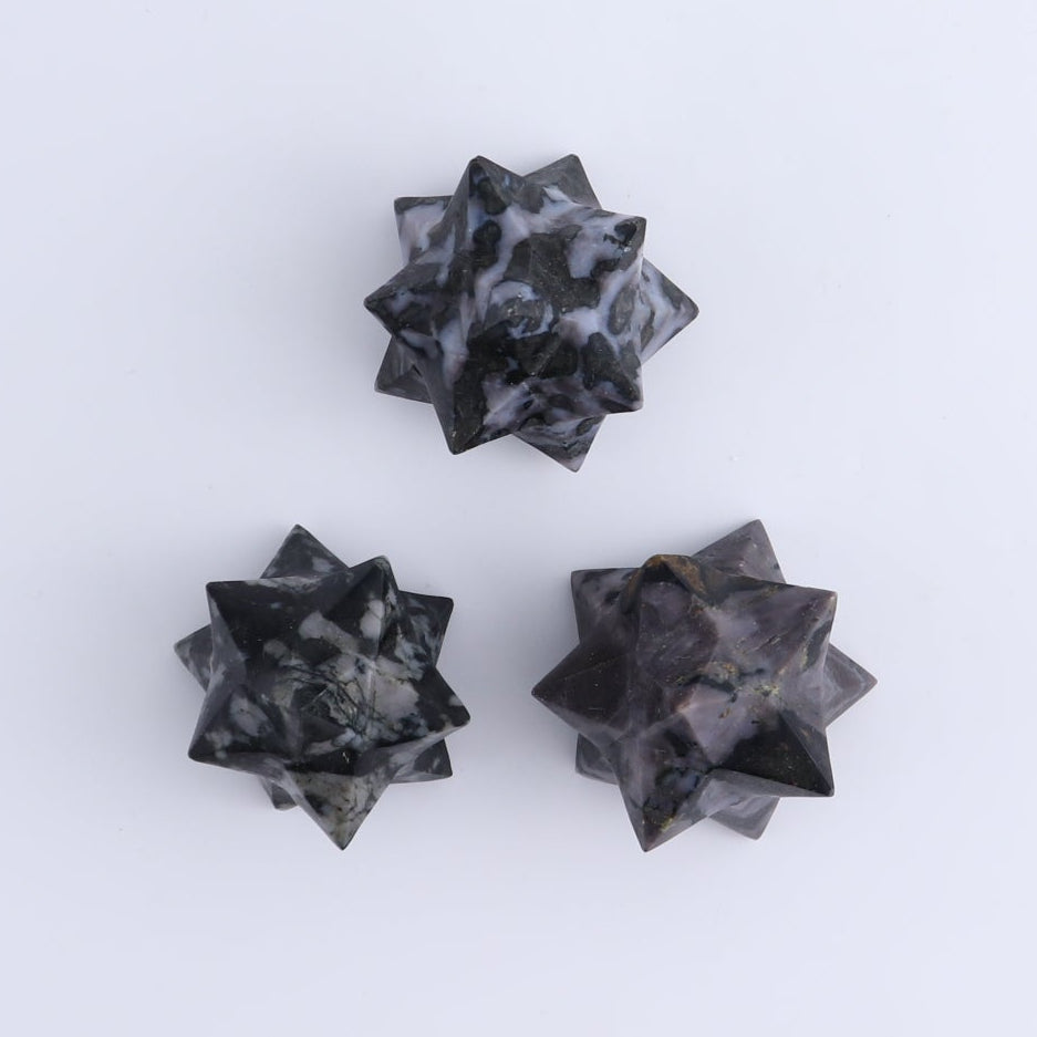 Indigo Gabbro Stars Set of 17 & 3 Cut Base Stars - Expert Wholesale and Supplier of Wholesale Crystals & Bulk Gemstones, ["Indigo Gabbro"]