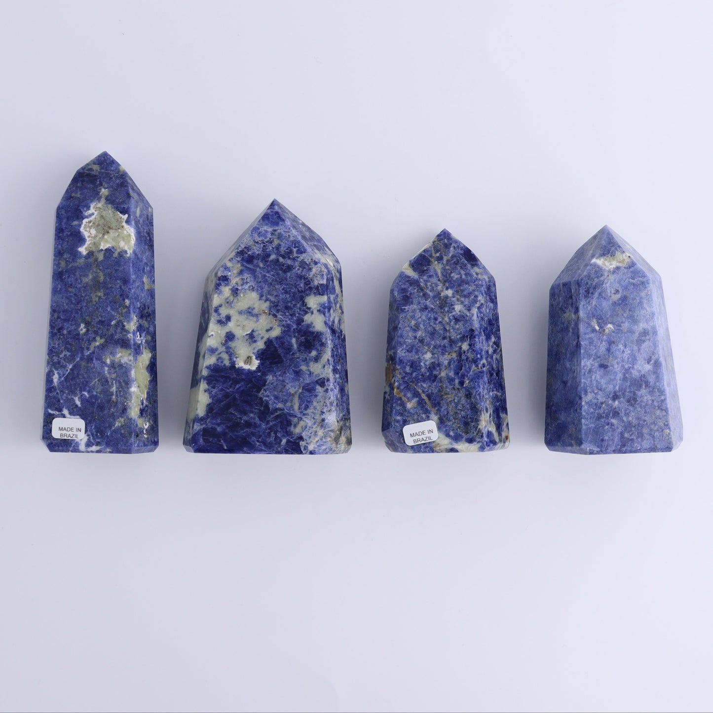 Sodalite Towers Set of 4 - Expert Wholesale and Supplier of Wholesale Crystals & Bulk Gemstones, ["Brazil","Sodalite","Towers"]
