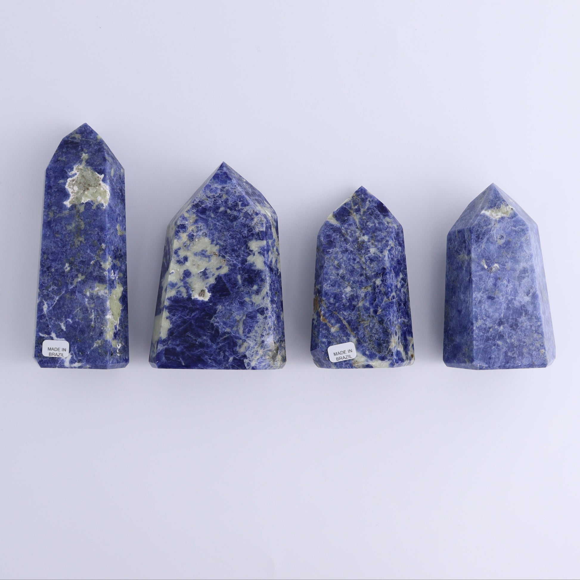 Sodalite Towers Set of 4 - Expert Wholesale and Supplier of Wholesale Crystals & Bulk Gemstones, ["Brazil","Sodalite","Towers"]