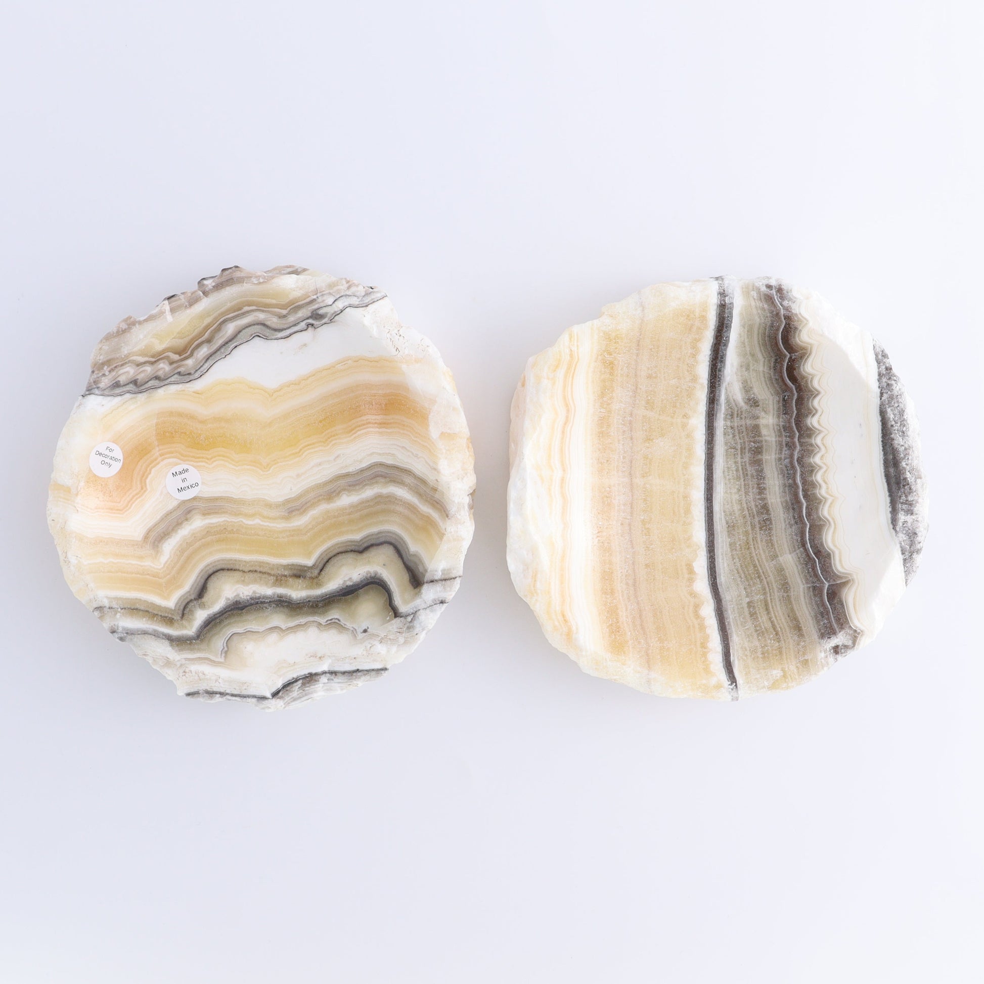 One Mexican Onyx/Calcite White & Yellow Zebra Rustic Bowl - Expert Wholesale and Supplier of Wholesale Crystals & Bulk Gemstones, ["bowl","Calcite","Catalog Onyx","Decorative Dish","Mexico","onyx"]