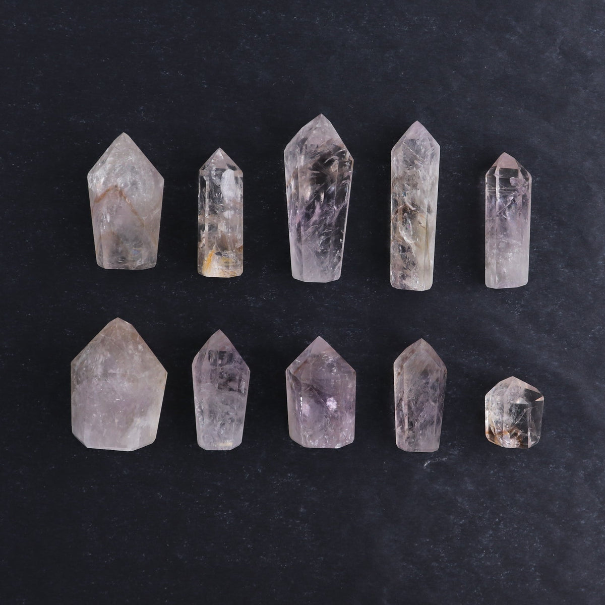 Powellite Amethyst UV Reactive Towers Set of 10