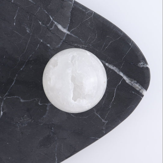 One Medium White Quartz Sphere