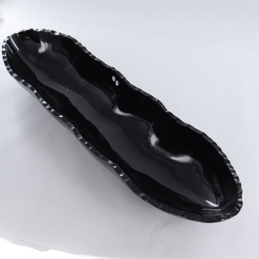 Black Marble Canoe Bowl - Expert Wholesale and Supplier of Wholesale Crystals & Bulk Gemstones, ["Black Marble","Bowls","canoe","Marble","Mexico"]