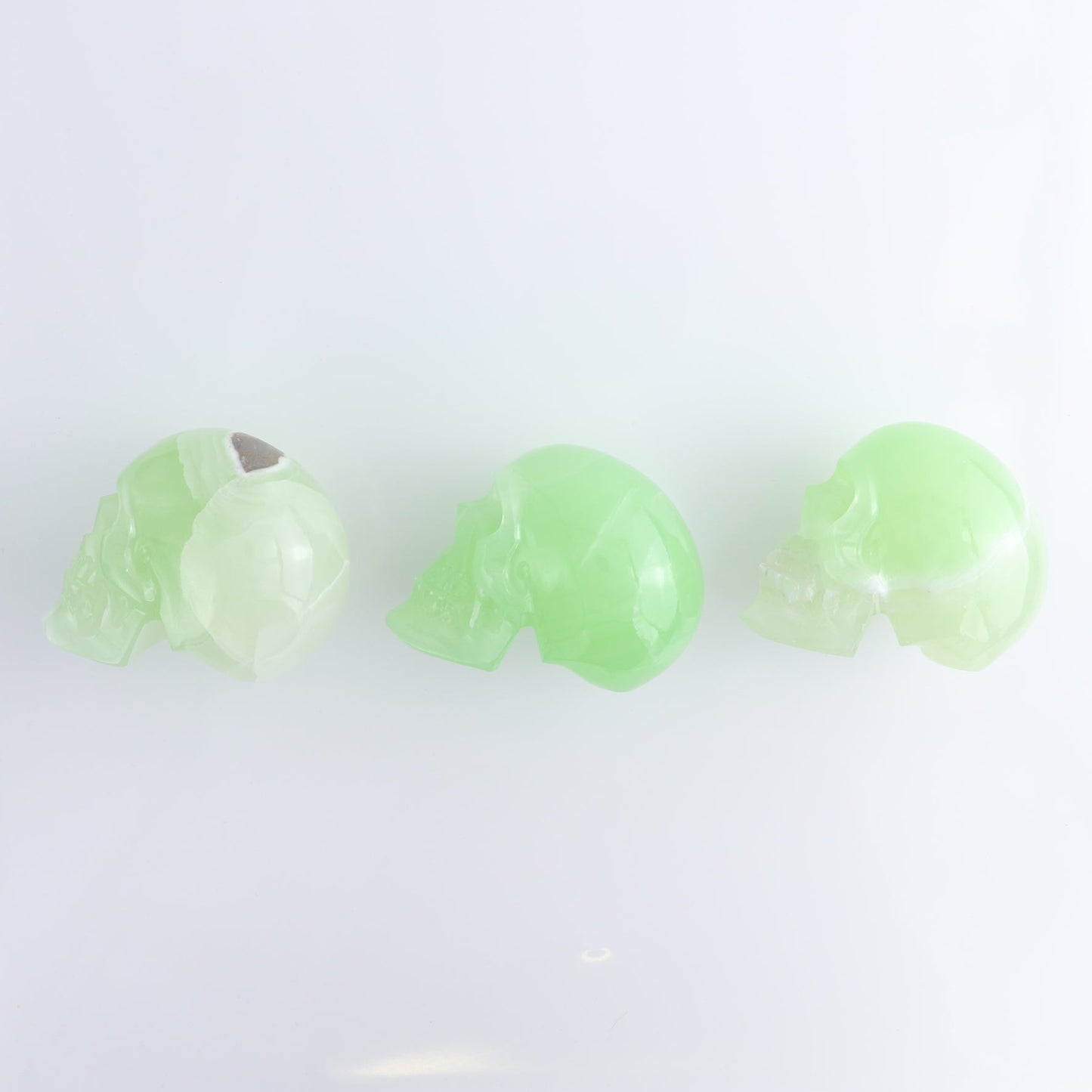 One Large Mexican Green Onyx/Calcite Skull