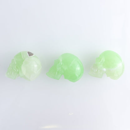 One Large Mexican Green Onyx/Calcite Skull