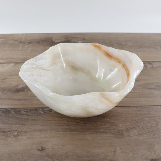 Mexican Onyx/Calcite Bowl 11" - Expert Wholesale and Supplier of Wholesale Crystals & Bulk Gemstones, ["Bowls","Calcite","Mexico","onyx"]