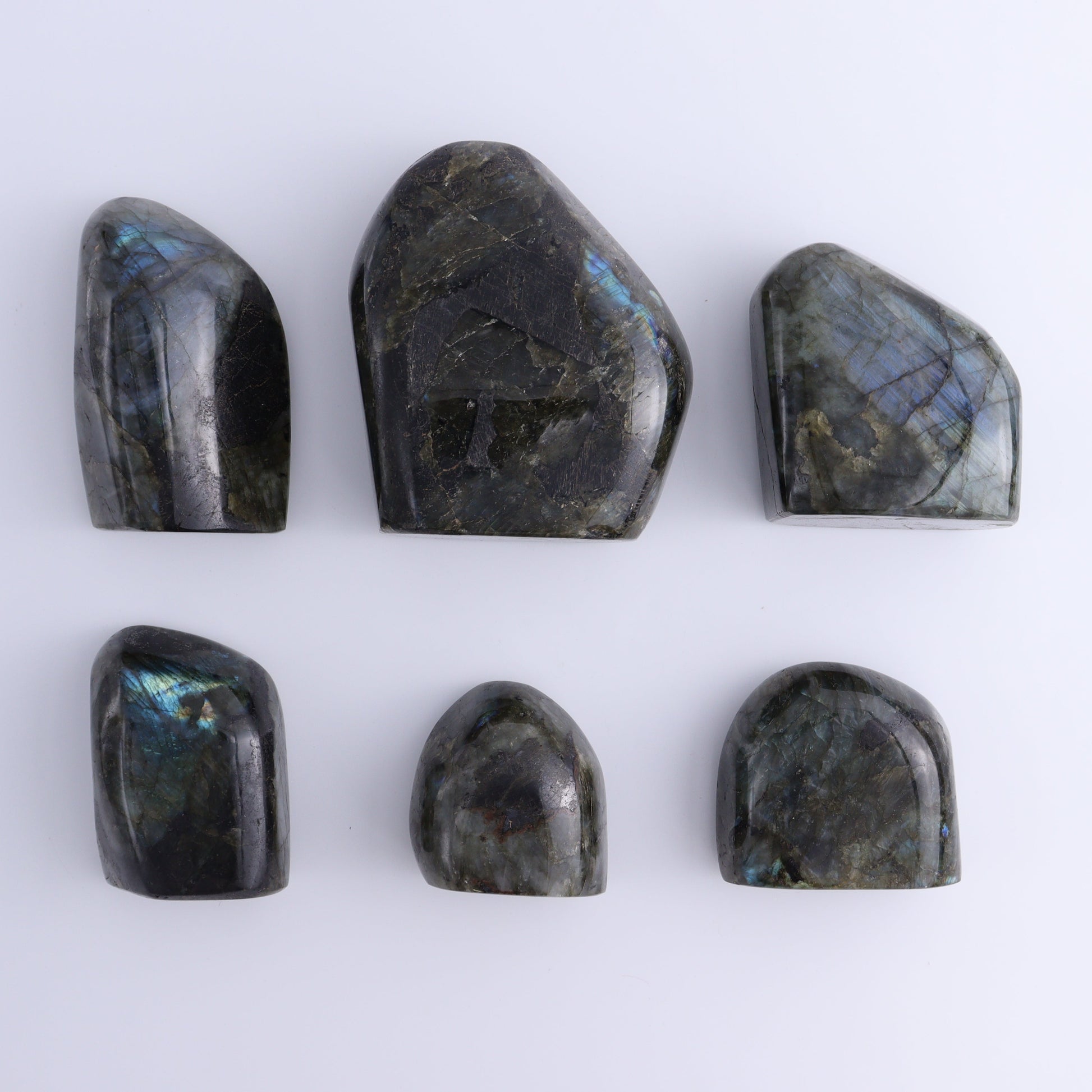 Labradorite Freeform Set of 6 - Expert Wholesale and Supplier of Wholesale Crystals & Bulk Gemstones, ["Freeforms","Labradorite","Madagascar"]