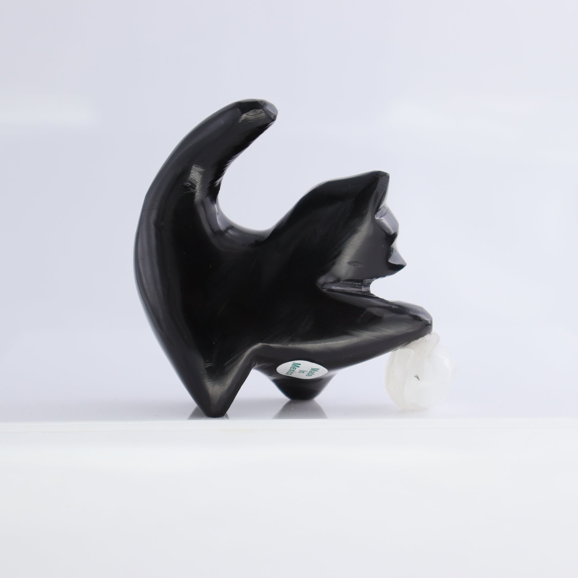 Black Marble Cats Playing with Onyx Ball - Expert Wholesale and Supplier of Wholesale Crystals & Bulk Gemstones, ["Black Marble","Cat","Marble","Mexico","onyx"]