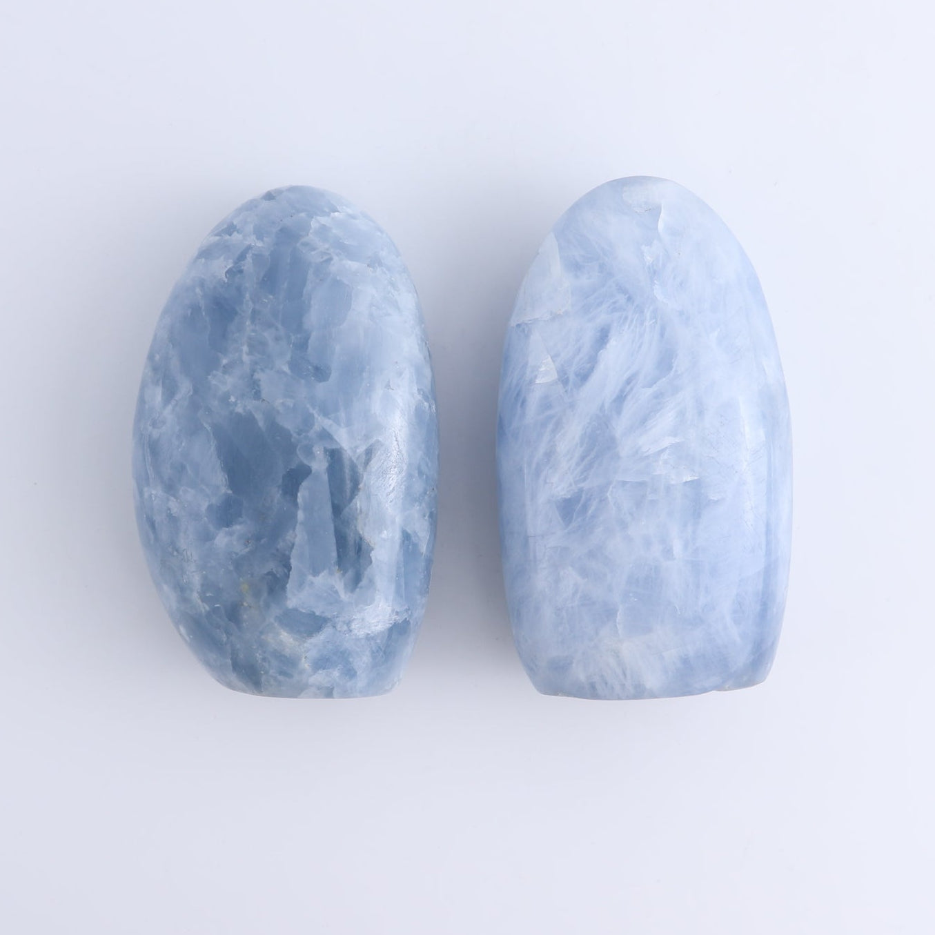 Blue Calcite Freeforms Set of 8