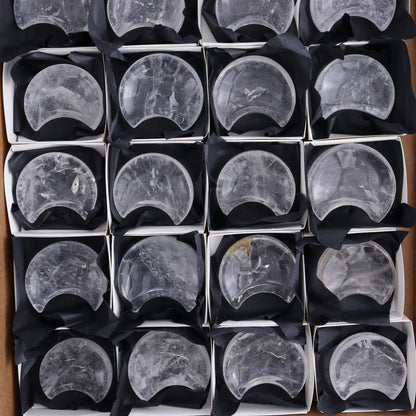 Clear Quartz Moons Bowls Set of 24 - Expert Wholesale and Supplier of Wholesale Crystals & Bulk Gemstones, ["Clear Quartz","moons","Quartz"]