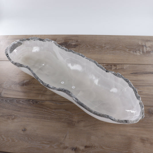 Mexican Onyx/Calcite Canoe Bowl - Expert Wholesale and Supplier of Wholesale Crystals & Bulk Gemstones, ["Bowls","Calcite","canoe","Mexico","onyx"]