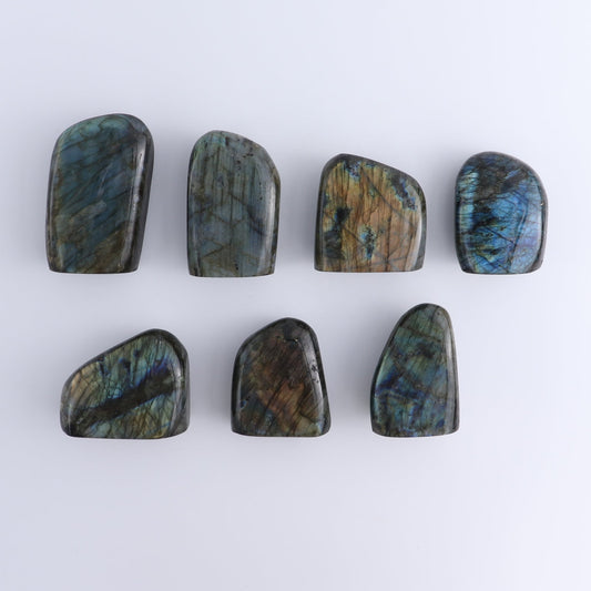 Labradorite Freeform Set of 7 - Expert Wholesale and Supplier of Wholesale Crystals & Bulk Gemstones, ["Freeforms","Labradorite","Madagascar"]