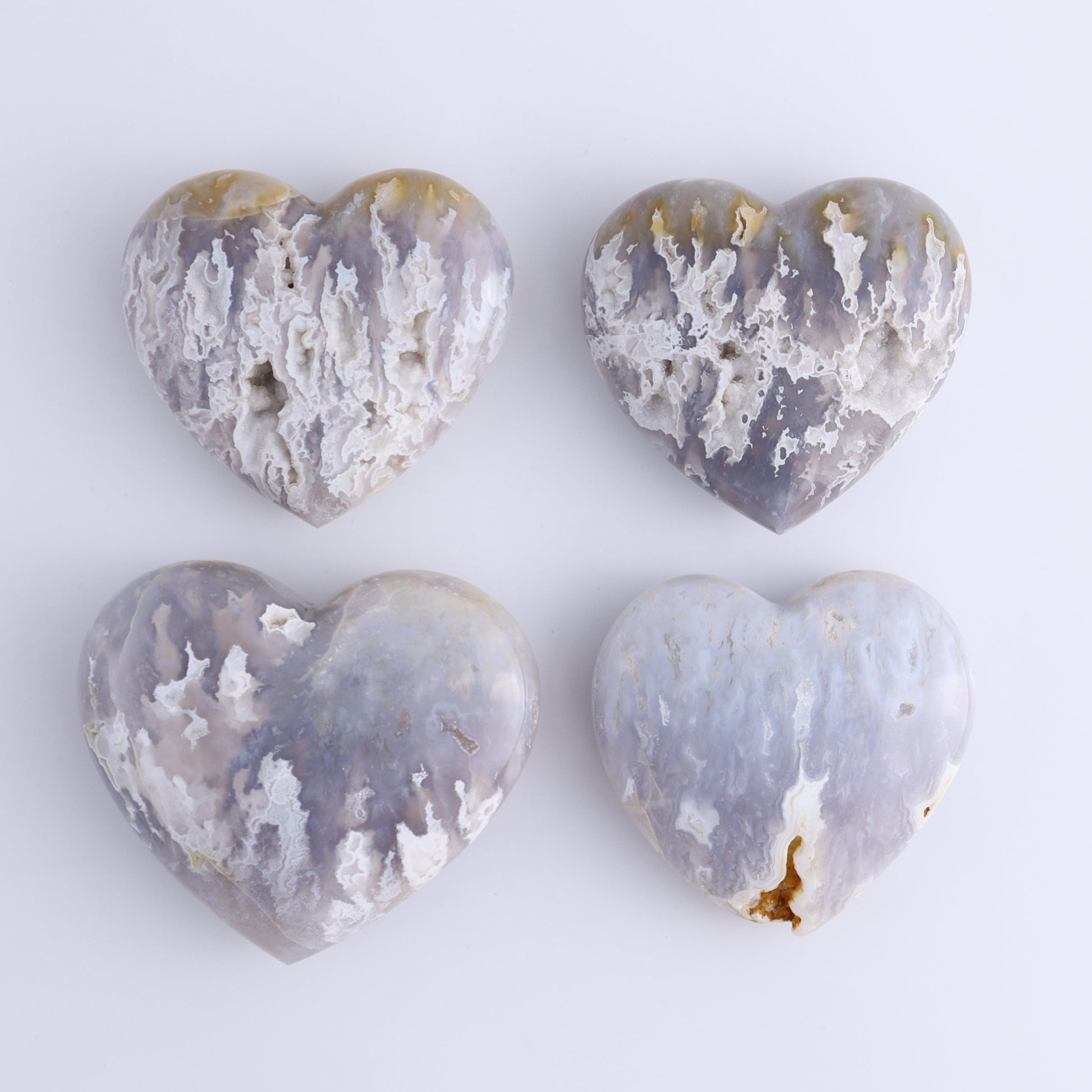 Agate Hearts Set of 12 - Expert Wholesale and Supplier of Wholesale Crystals & Bulk Gemstones, ["Agate","Hearts"]