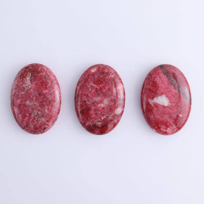 Thulite Palm Stones Set of 3