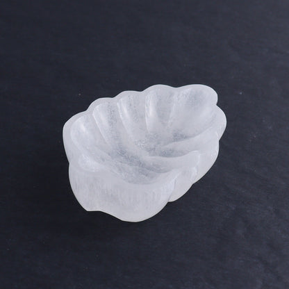 One Selenite (Satin Spar) Leaf Bowl 10 cm - Expert Wholesale and Supplier of Wholesale Crystals & Bulk Gemstones, ["Bowls","Leaf","Morocco","Selenite"]