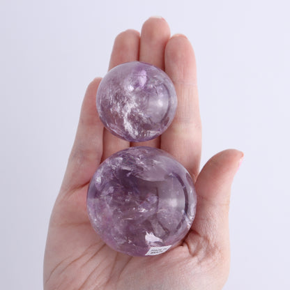 Amethyst Spheres Set of 9 - Expert Wholesale and Supplier of Wholesale Crystals & Bulk Gemstones, ["Amethyst","Brazil","Spheres"]