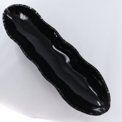 Black Marble Canoe Bowl - Expert Wholesale and Supplier of Wholesale Crystals & Bulk Gemstones, ["Black Marble","Bowls","canoe","Marble","Mexico"]