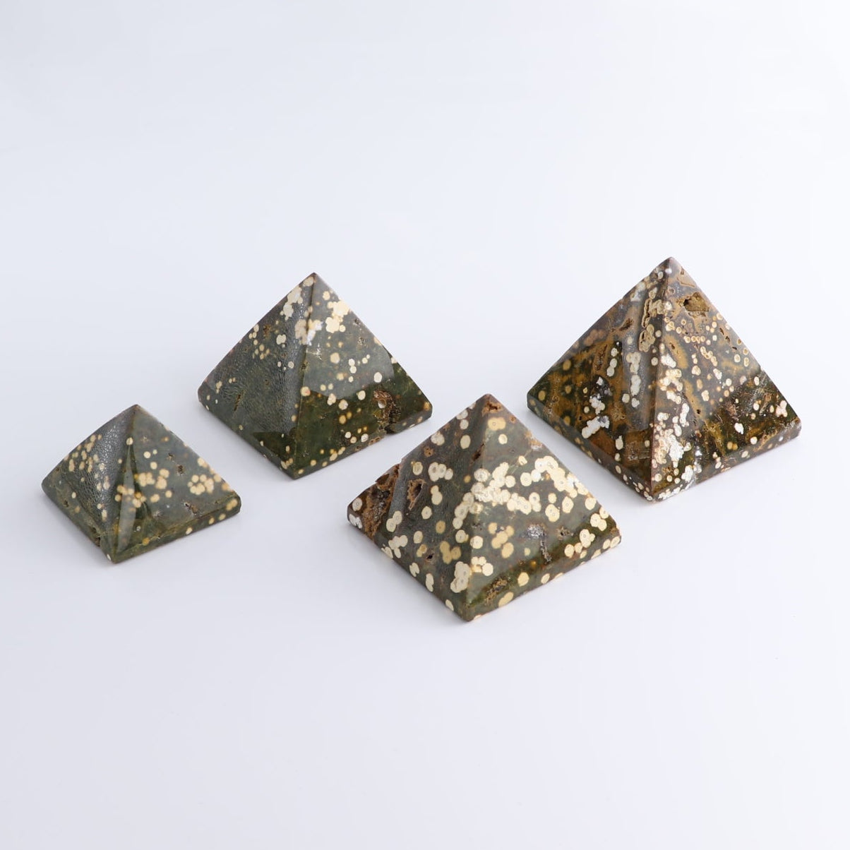 Ocean Jasper Pyramids Set of 4