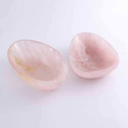 Rose Quartz Bowls Set of 2 - Expert Wholesale and Supplier of Wholesale Crystals & Bulk Gemstones, ["Bowls","Rose Quartz"]