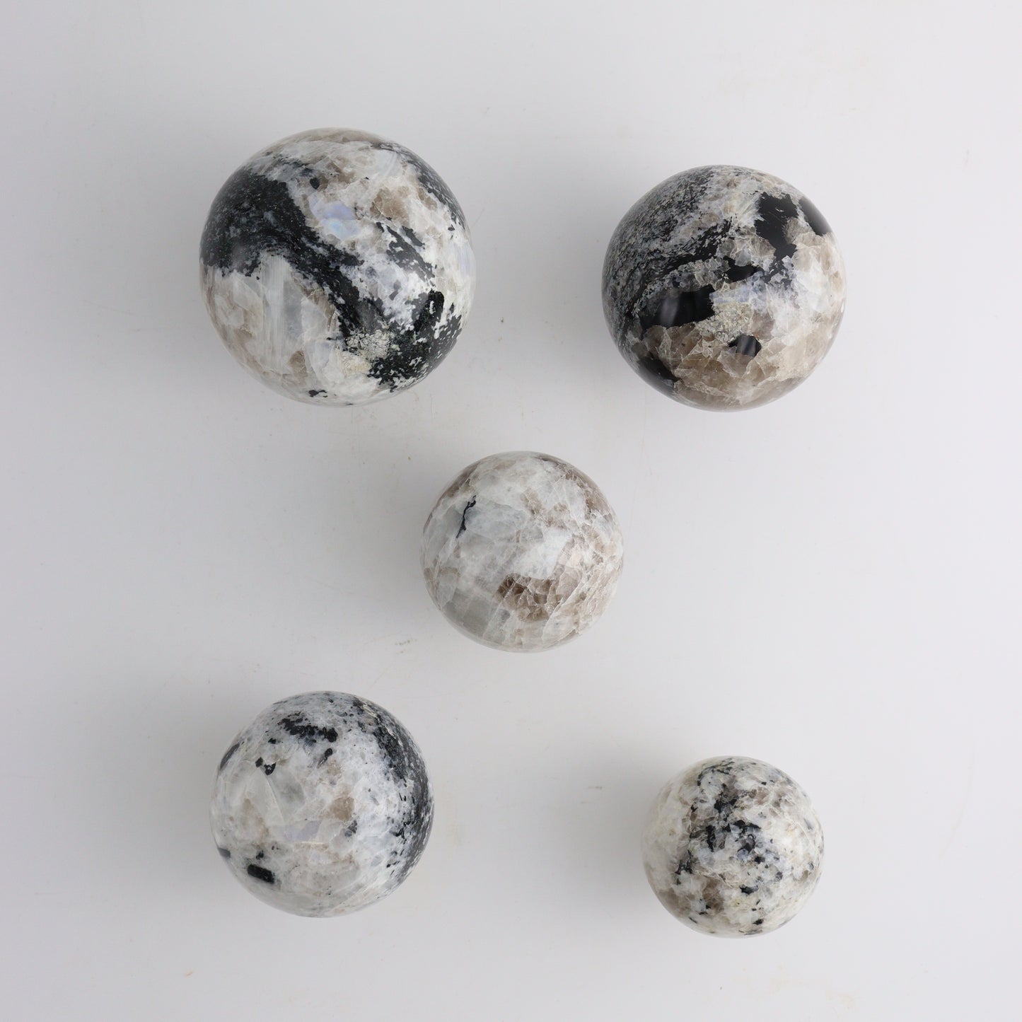 Rainbow Moonstone Spheres - Expert Wholesale and Supplier of Wholesale Crystals & Bulk Gemstones, ["Madagascar","Rainbow Moonstone","Spheres"]