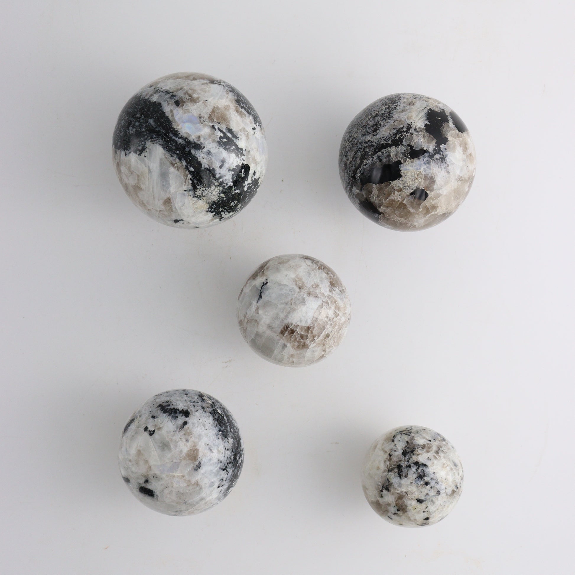 Rainbow Moonstone Spheres - Expert Wholesale and Supplier of Wholesale Crystals & Bulk Gemstones, ["Madagascar","Rainbow Moonstone","Spheres"]