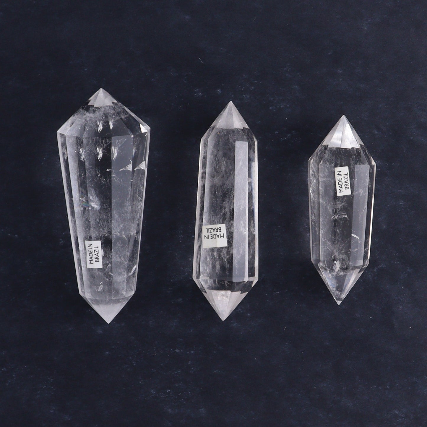 Quartz Faceted Double Points Set of 12 - Expert Wholesale and Supplier of Wholesale Crystals & Bulk Gemstones, ["Brazil","Clear Quartz","close_50","Mixed Carvings","Quartz"]