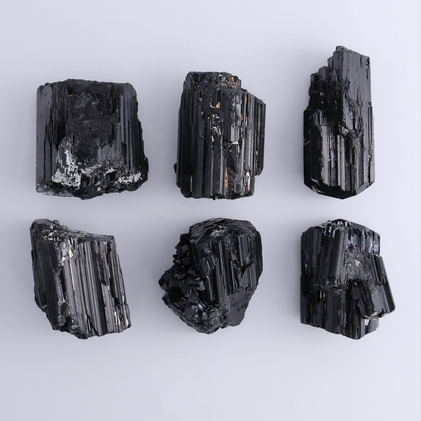 Black Tourmaline Roughs Set of 6 - Expert Wholesale and Supplier of Wholesale Crystals & Bulk Gemstones, ["Black Tourmaline","Madagascar","Rough","Tourmaline"]