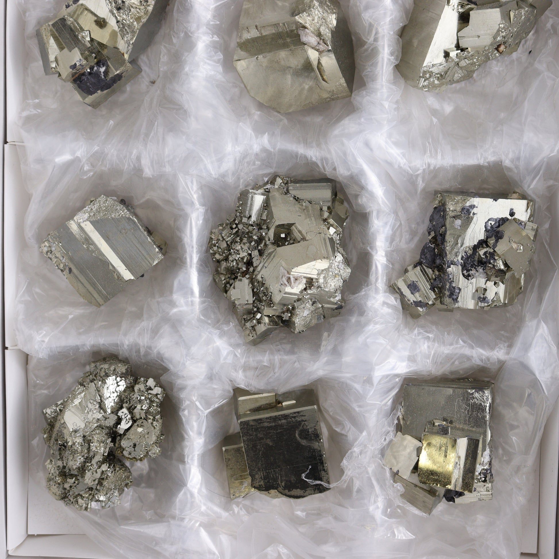 Pyrite Flat of 12 - Expert Wholesale and Supplier of Wholesale Crystals & Bulk Gemstones, ["flat","Flats","Pyrite"]